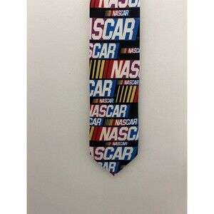 VTG NASCAR Necktie Tie Ralph Marlin Made in USA Rm Style Multicolored